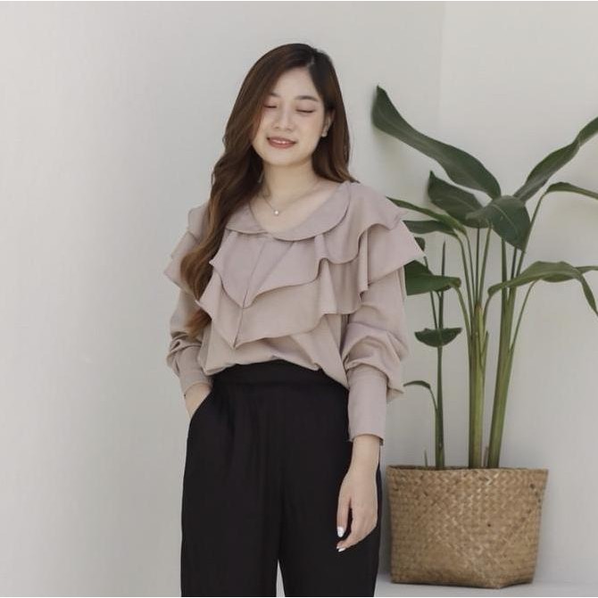 JOLENE BLOUSE COLLAR LONGSLEEVE TOP MSMO