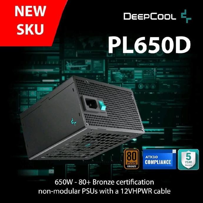 PSU DEEPCOOL PL650D 80Plus Bronze - 650W