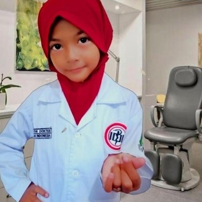 Jas Dokter Anak Perempuan Baju Profesi Dokter Anak Kostum