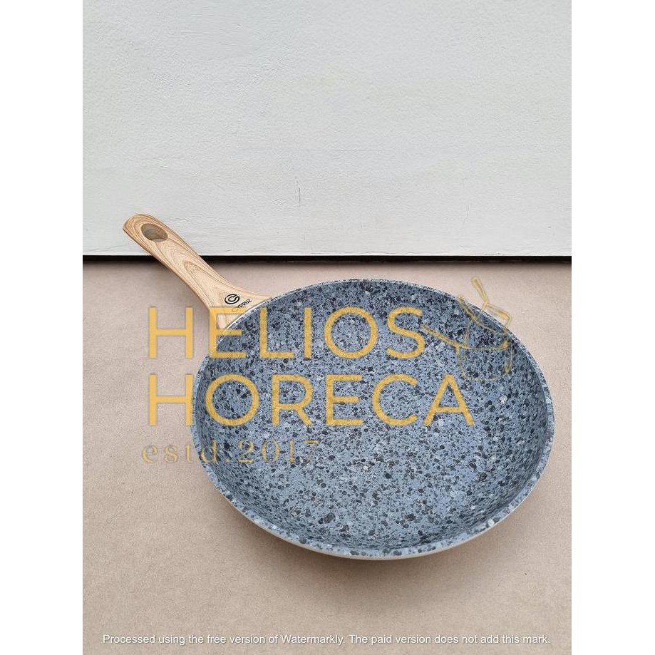 Cypruz White Granite Fry Pan Frying Pan Penggorengan Anti Lengket