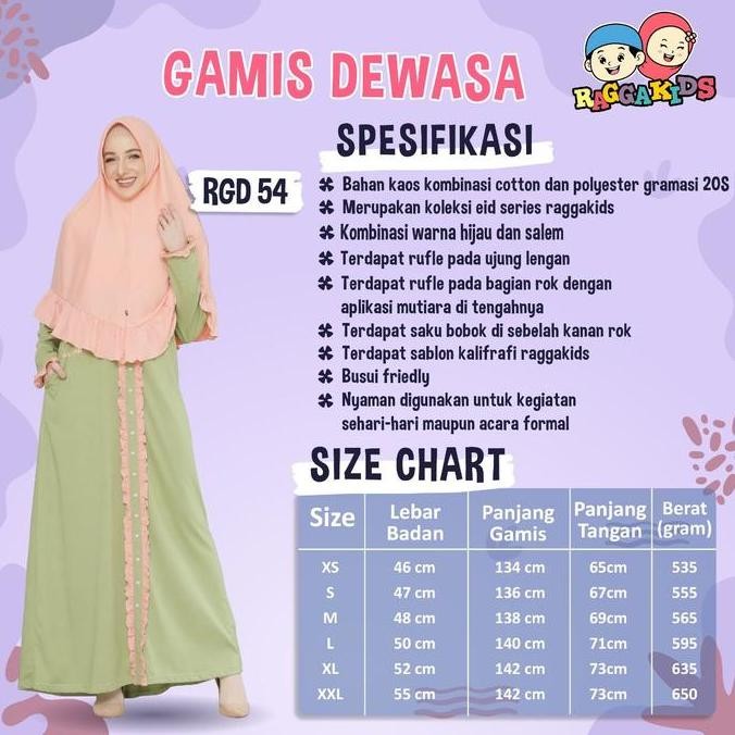 Baju Gamis Raggakids Rgd54 Gamis Kaos