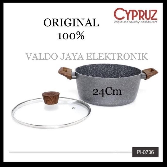 Cypruz Panci+Tutup/Panci Masak Cypruz Marble Pi0736/Pi-0736