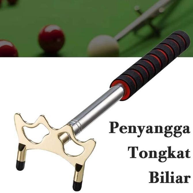 Low Spider Rest Head Brass Stick Biliar Billiard Lipat Kepala Cagak Stick Dari Kuningan Premium