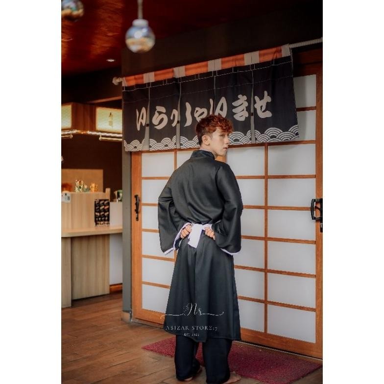 PROMO COSTUM KIMONO HAKAMA BLEACH BLACK ICHIGO KUROSAKI COSTUM JEPANG TRADISIONAL