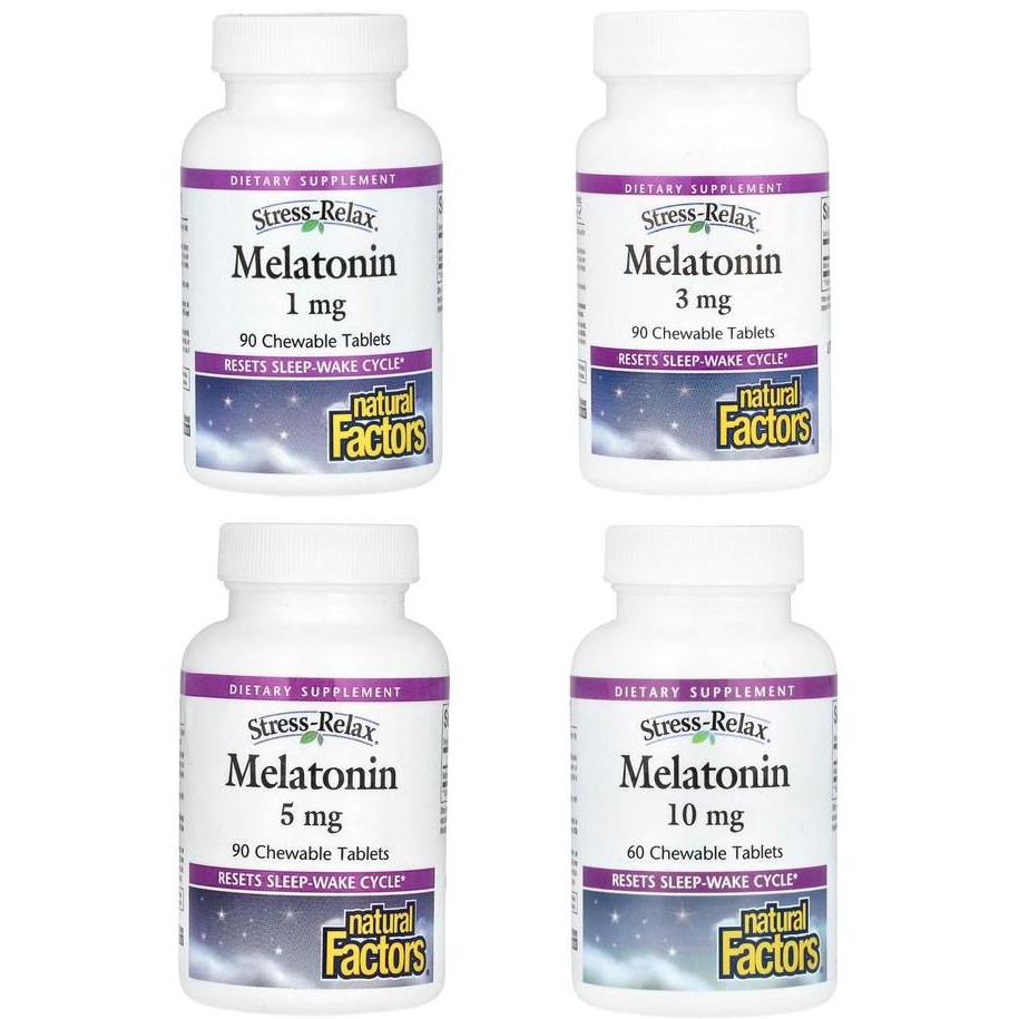 Natural Factors Stress Relax Melatonin 1Mg 3Mg 5Mg 10Mg _Peoni