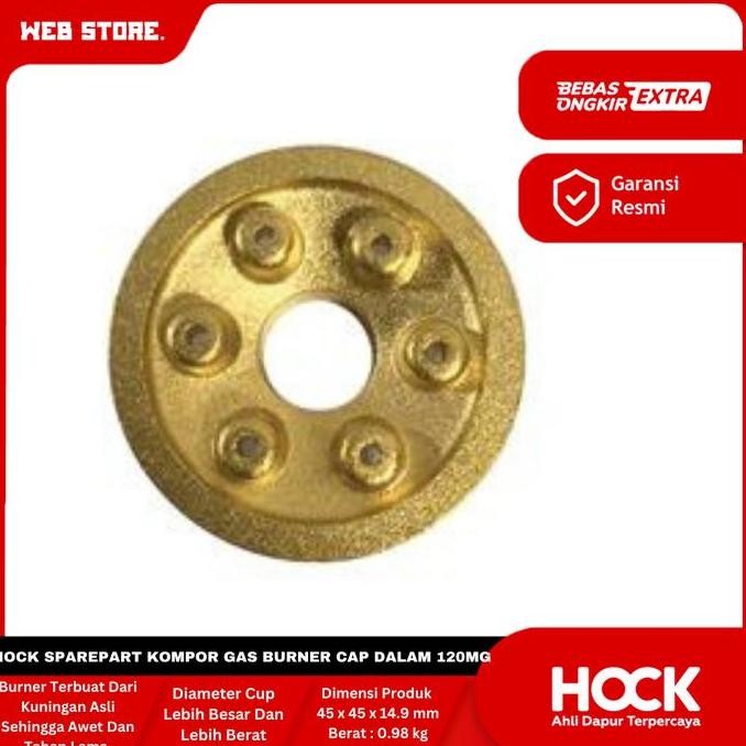 BELLYARD Hock Sparepart Kompor Gas Burner Cap Dalam 1 Tungku 2 Tungku Kuningan