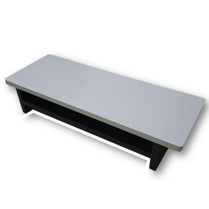 TERMURAH - Wood Rack Monitor stand / Monitor stand dengan rak warna Hitam & Putih