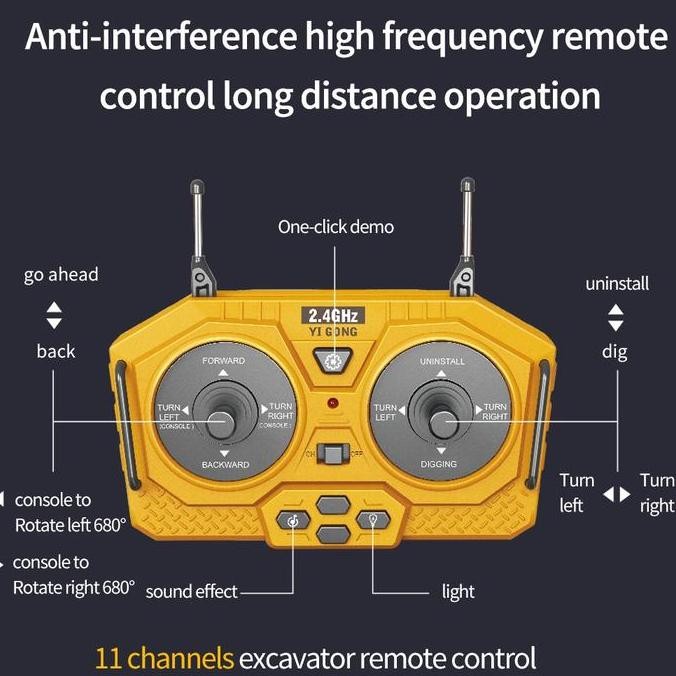 Mainan Excavator Remote Control Besar Mobil Ekskavator Rc Excavator