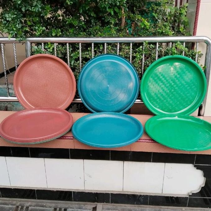 12 Pcs Tampah / Nampan Plastik Bulat 50 Cm