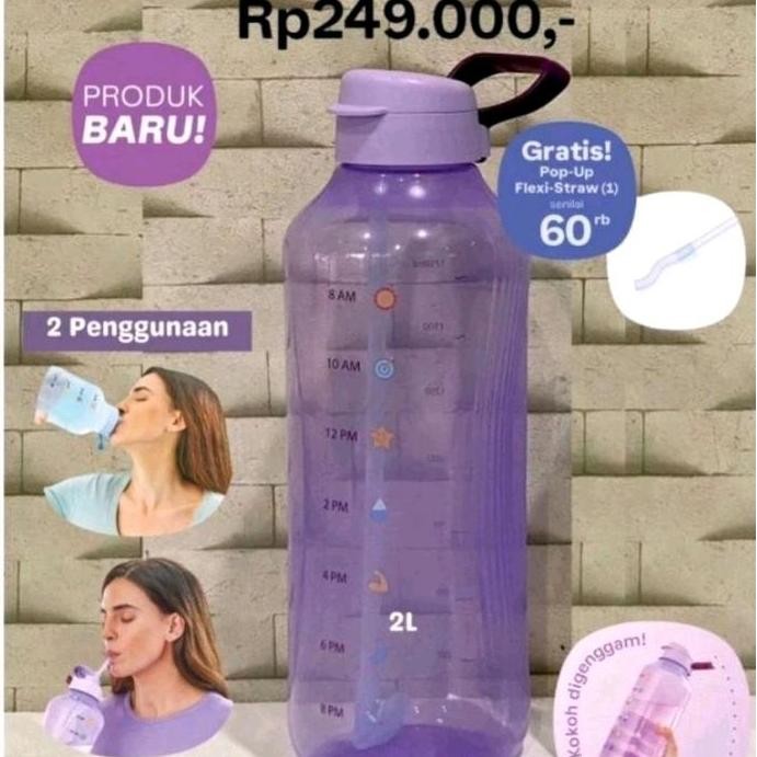 Eco 2L Tupperware 1pcs botol minum Tupperware Terlaris