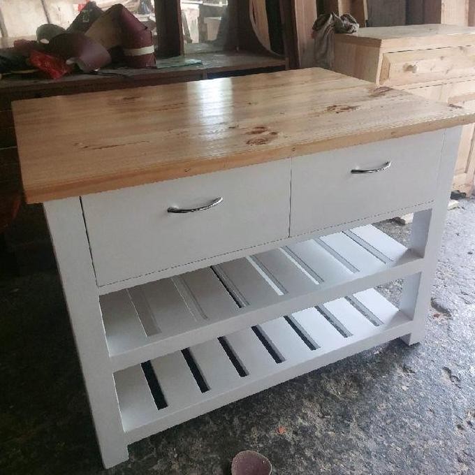 MEJA DAPUR PAKE LACI / MEJA SERBAGUNA BAHAN KAYU JATI BELANDA