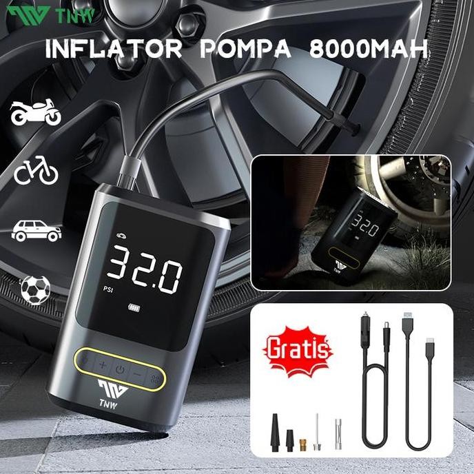 TNW Car Air Pump Tire Inflator Portable Pompa Ban Mobil Pompa Angin