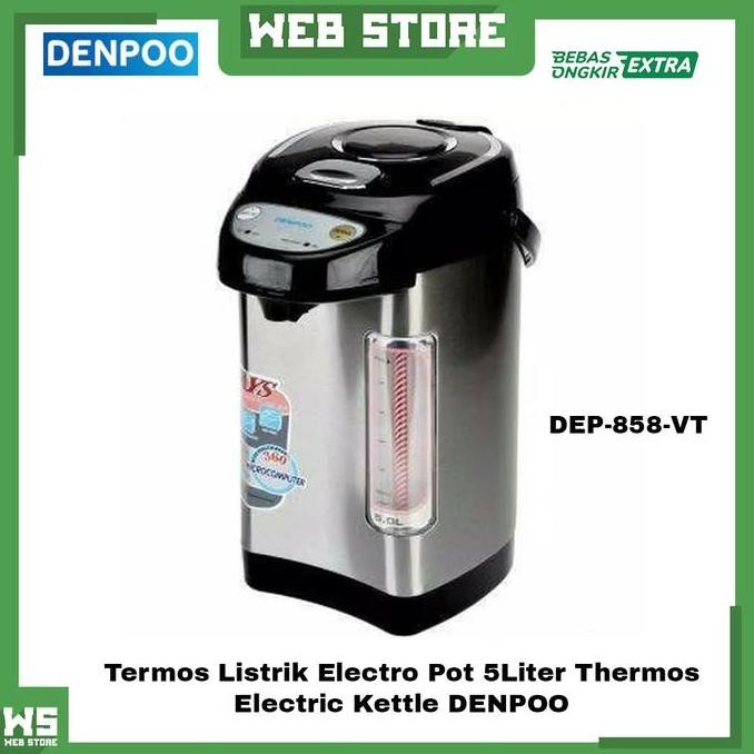 NANSO Termos Listrik Pemanas Air Electro Pot Thermos 5Liter DEP-858VT DENPOO