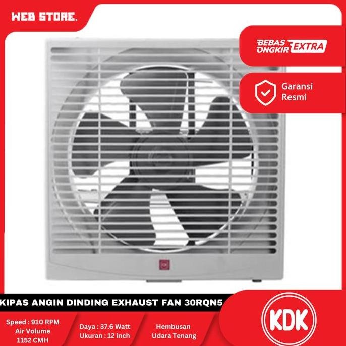 NANSO Kipas Angin Dinding Eksos Exhaust Fan Dinding 12 " 12 Inch 30RQN5 KDK