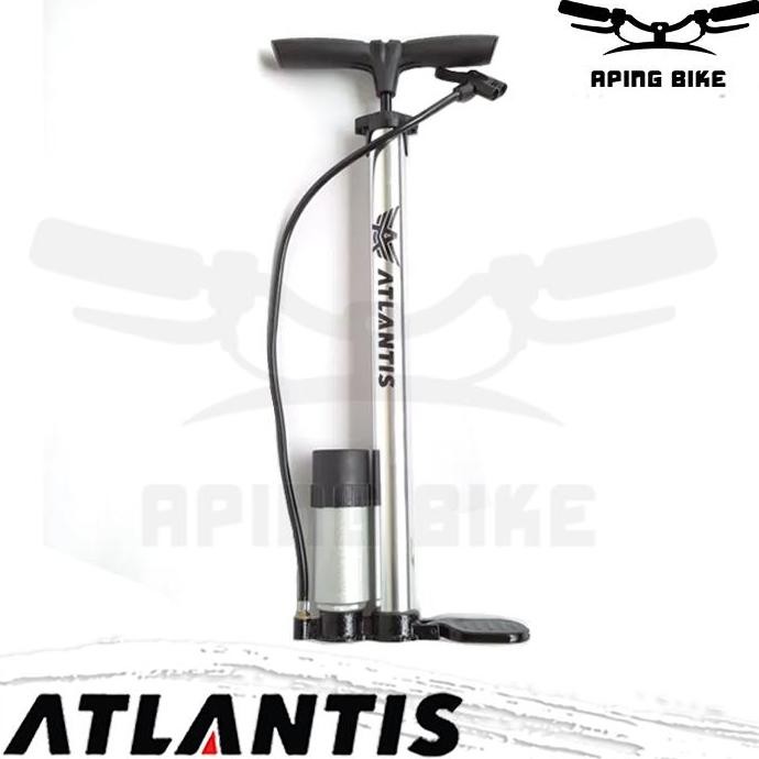 Pompa Ban Sepeda Atlantis Alloy + Meter Pompa Ban Sepeda Motor