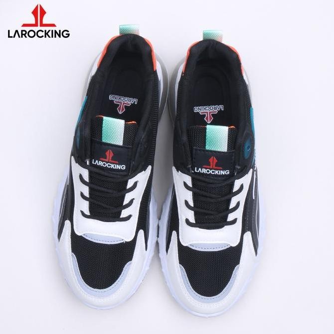 Larocking - Glynt Hitam Putih | Sepatu Sneakers Casual Gym