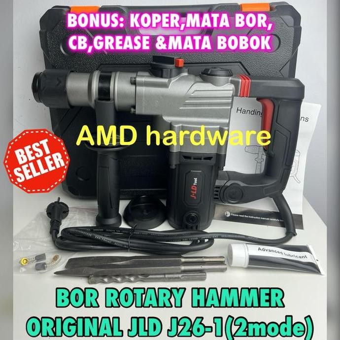NANSO- Mesin rotary hammer bor bobok beton tembok 5kg JLD J26-1 sds + J-26