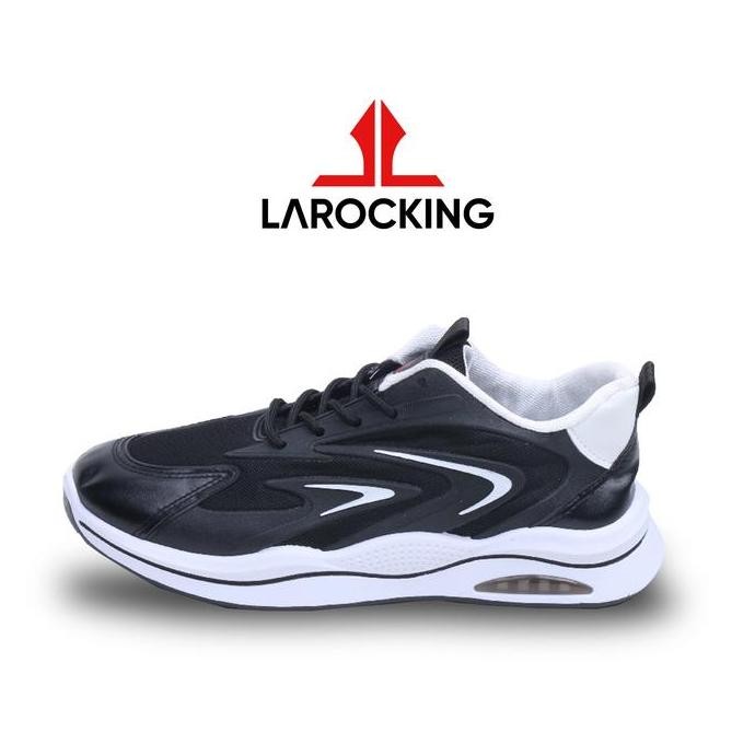 Larocking - Stone Hitam Putih | Sepatu Sneakers Casual Gym