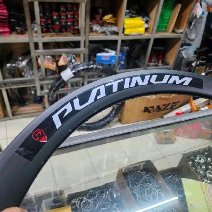 Velg Rims 700c 5 Cm Platinum Hitam 36 H Fixie Rb Non Brakeline