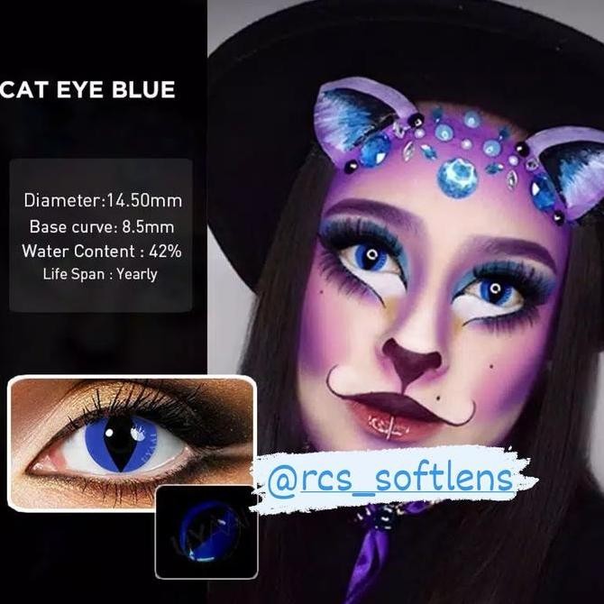 RCS - Softlens Cosplay halloween cat eye blue HF