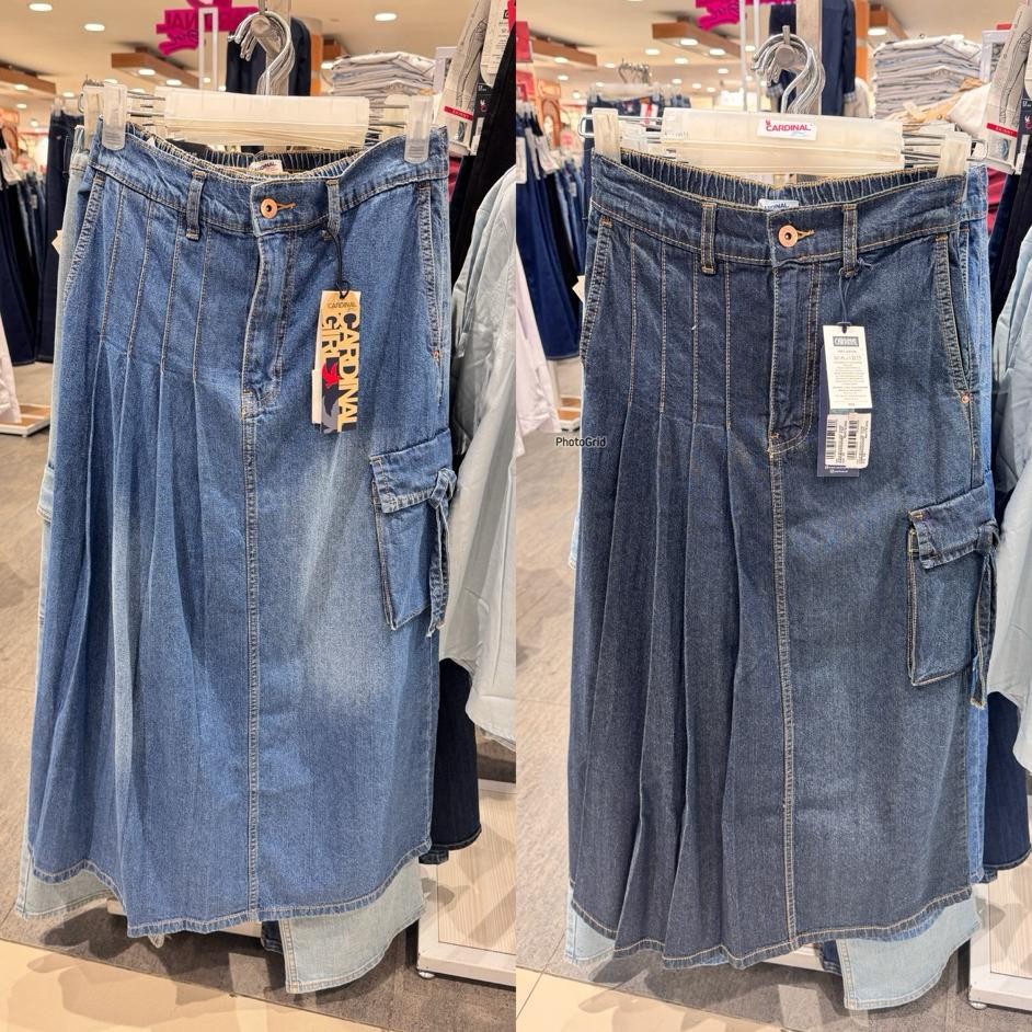 Cardinal Girl Rok Jeans Denim Wanita Sxl