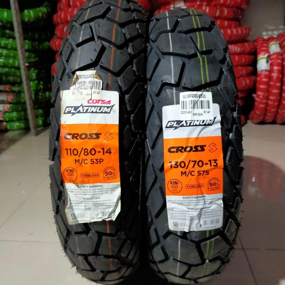 Baru Ban Motor ADV 150 Paket CORSA CROSS S 110/80-14 dan 130/70-13 Tubeles free pentil / Ban Trail A