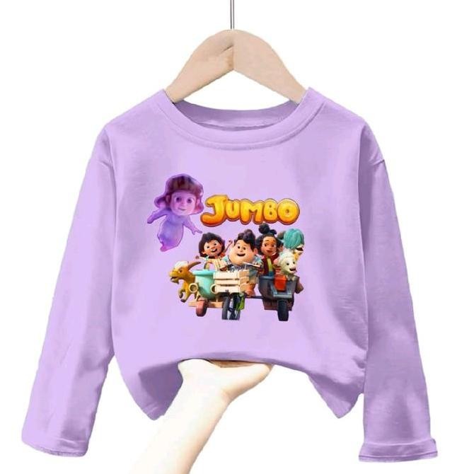 DB38>> Baju kaos Lengan Panjang Anak remaja dan dewasa motif Jumbo