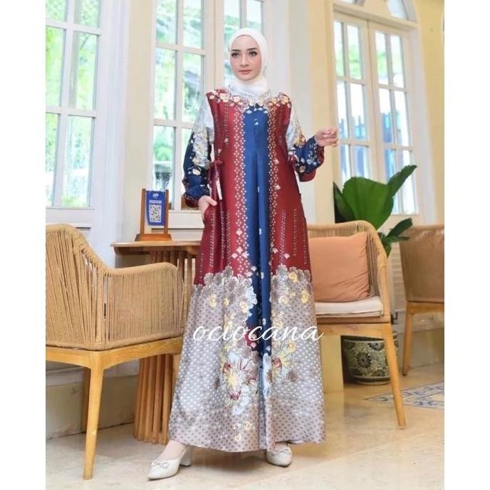 Gamis Dress Motif Aurel Silk Premium