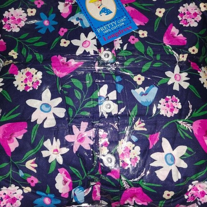 Gamis/ Gamur/ Longdress Katun Halus Bunga Pretty Girl