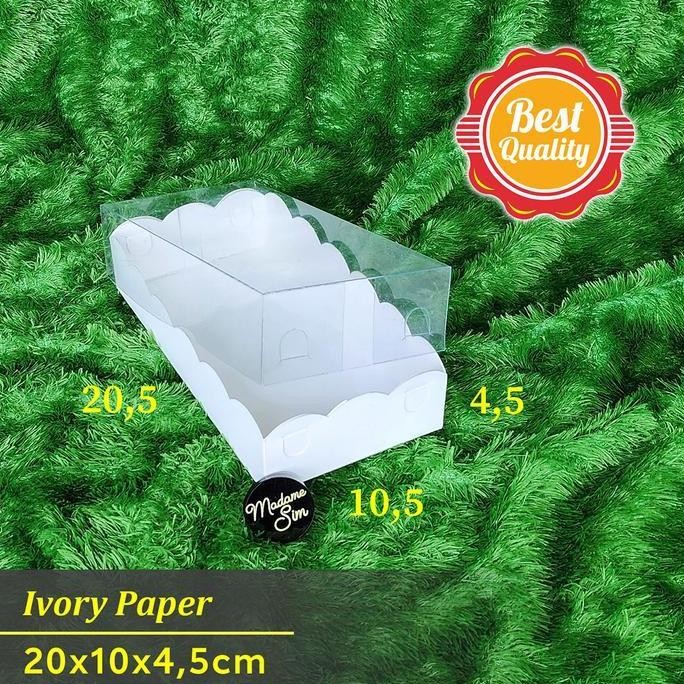 BOX MIKA PUTIH - KOTAK BROWNIES - DUS KUE 20x10x4.5