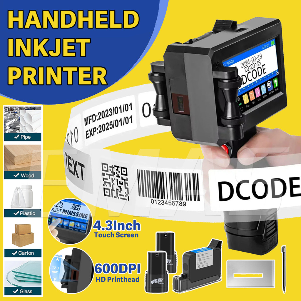 Mesin Printer Handheld Inkjet Pencetak  Printer inkjet Genggam Portable  Mesin Tinta printer inkjet 