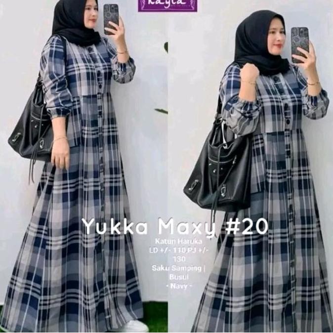 Yuka Maxy#20 Gamis Katun Haruka  Maxi Busui