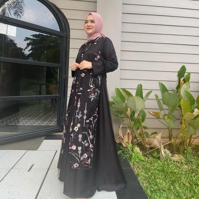 Baju Pesta Sha&Me Laura Model Tulle Garden Busui Friendly - Lembut, Maxi, Mutiara, Menyusui, Kondang