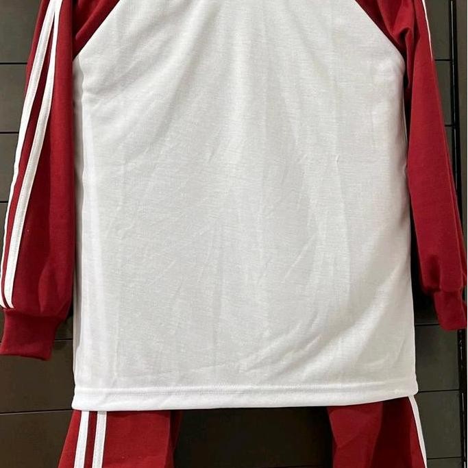 DB152 }} Setelan baju olahraga putih merah anak SD/setelah baju olahraga anak sekolah Outdoor