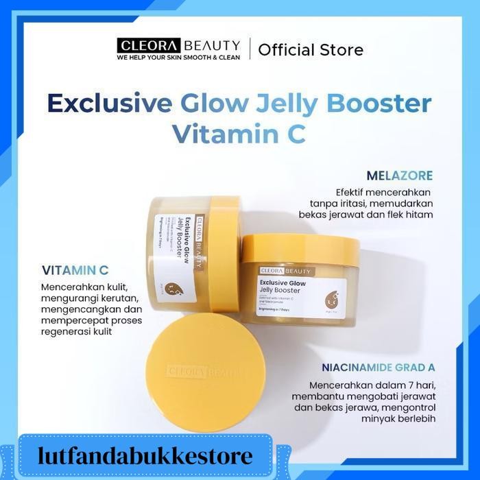 CLEORA JELLY BOOSTER 30GR MOISTURIZER PELEMBAB WAJAH VIT C VITAMIN C FACE CLEORA BEAUTY 30 GRAM 30GR