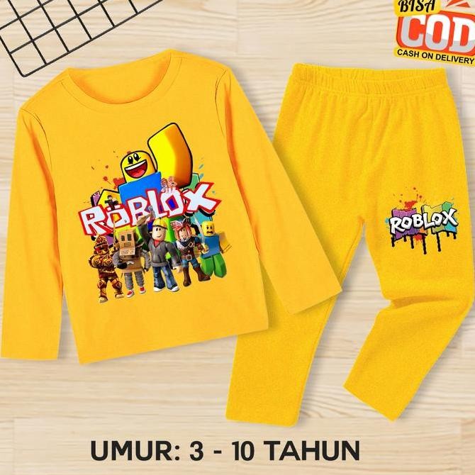 DR62>> Roblox Outfit Boys Umur 3-10 Tahun Setelan Anak Laki-Laki / Perempuan ROBLOX kaos  roblox  an