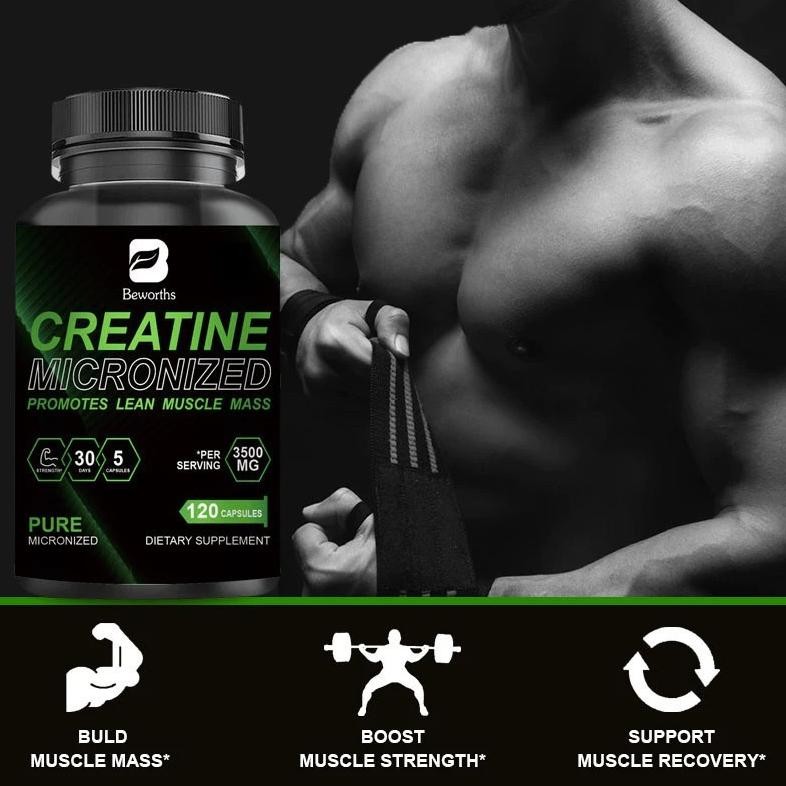 Beworths Usa Creatine Monohydrate 3500Mg 120 Kapsul Original