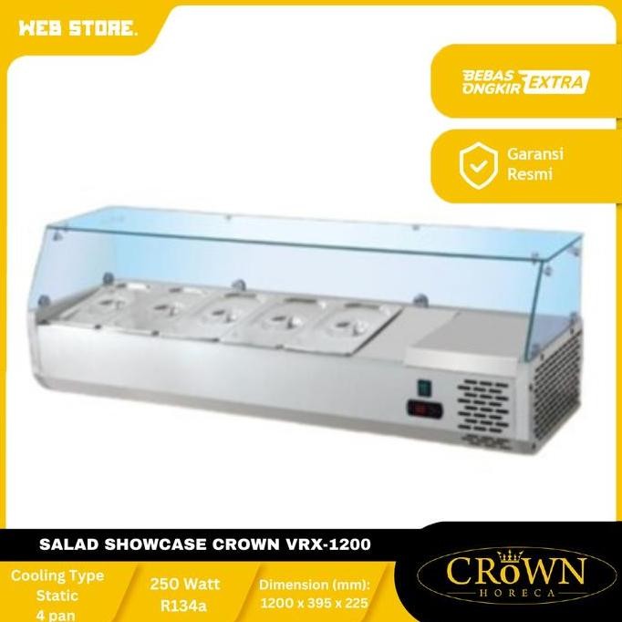 JERICOMM Salad Showcase Tempat Pemajang Salad/ Display Salad / Salad Chiller Display Sayuran CROWN V