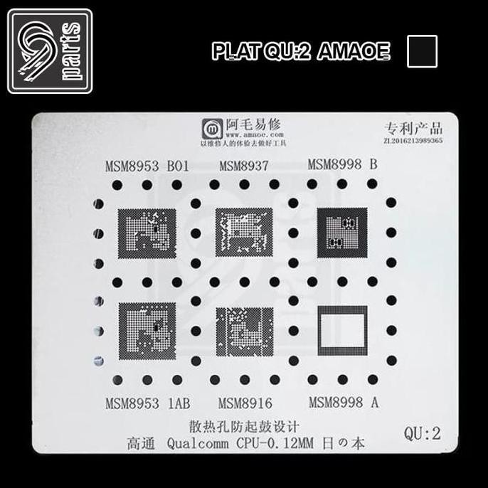 STARK- Amaoe Plat QU:2 Amaoe Cetakan IC Plat BGA CPU Qualcomm QU2 Original MSM8953 B01 MSM8937 MSM89