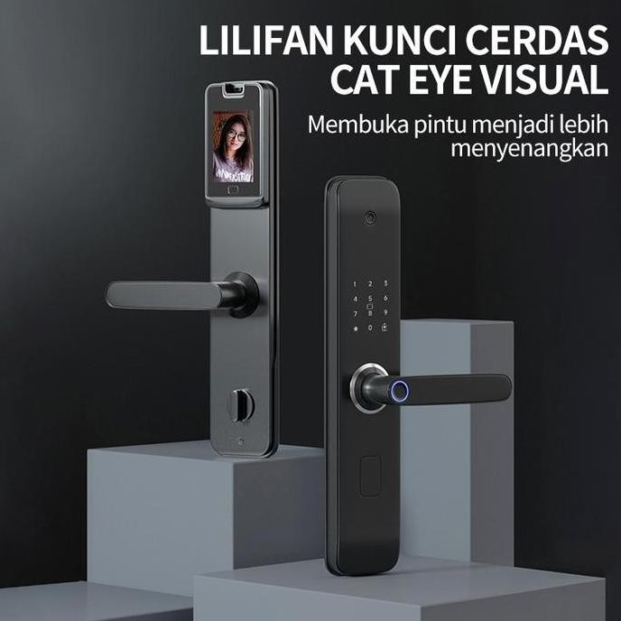 JERICOMM- Kunci digital pintar/kunci pintu sidik jari/kunci pintu elektronik keamanan /kunci pintu k