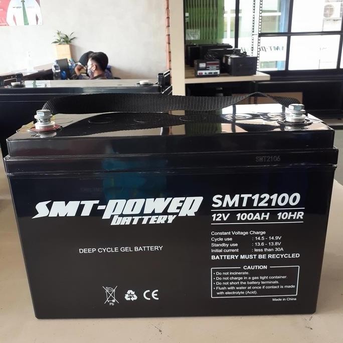SAMOTO Battery 12V 100AH Baterai Aki Kering UPS SMT POWER SMT12100