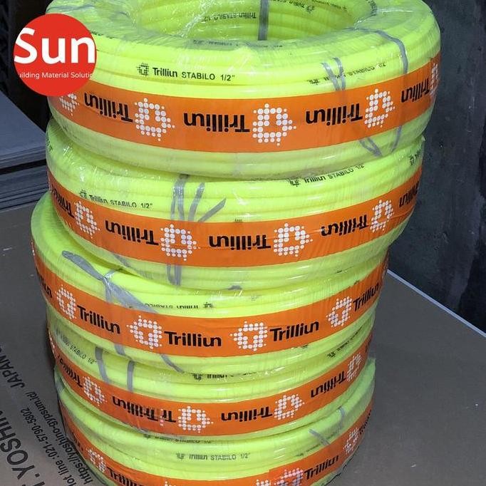 Selang Air 50 Meter, uk 1/2 - 5/8 - 3/4 - 1" Inch Trilliun Stabilo / Roll 50 Meter