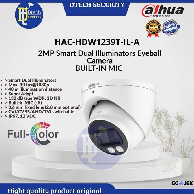 CCTV Dahua Full Color + Audio / IP Camera Cctv Dahua 2MP Gelap Warna