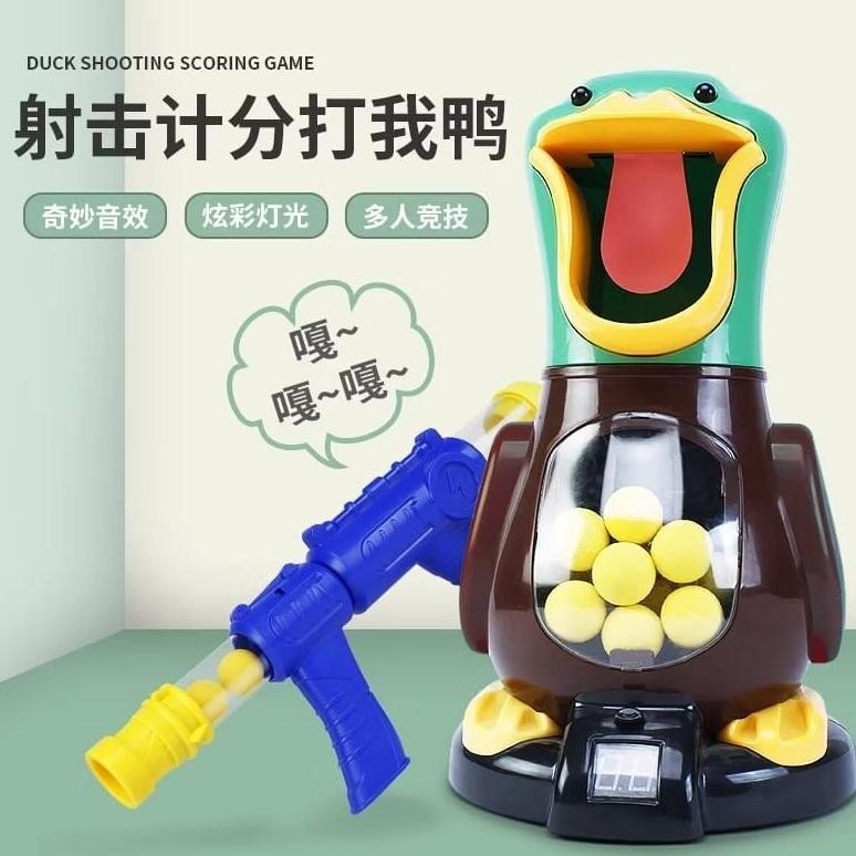 Hit Me Duck Softball Gun Mainan Anak Lucu Pistol Angin Bola Spons Murah