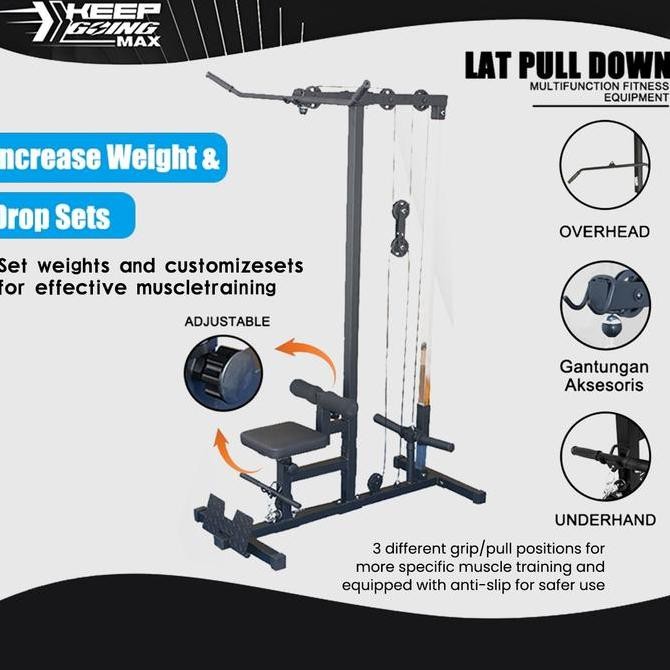 Terlaris Lat Pull Down Crossover Rowing Fitness Lat Pull Down Alat Fitness Multifungsi Alat
