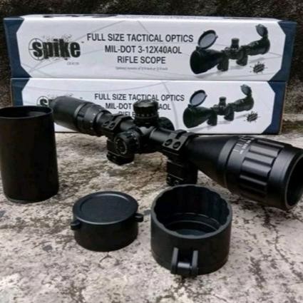 FEVERFEW Teleskop Spike Jarak jauh 3-12X40AOL Tahan Getar Anti Air berkualitas