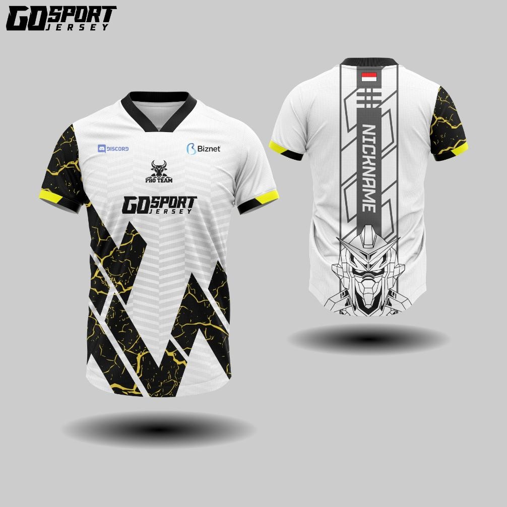 EDELWEIS Jersey Gaming Esports Untuk Anak dan Dewasa, Baju Kaos Jersey Esport Mobile Legend Free Fir