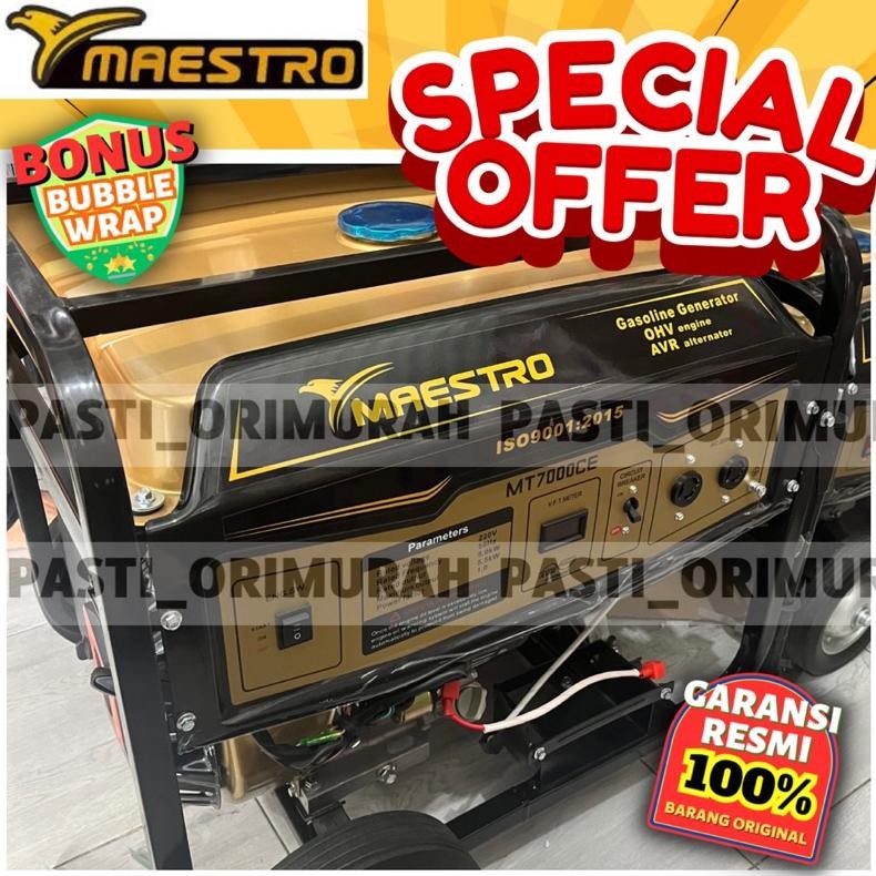 albertGokil gasoline generator maestro MT7000CE mt 7000 ce genset bensin 5000w 5500 watt mesin pemba