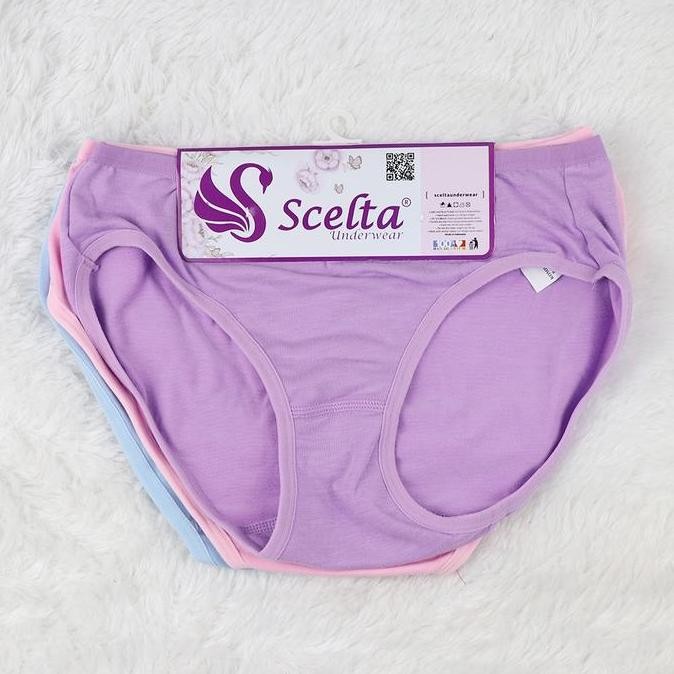 Promo Scelta - 3Pcs Celana Dalam Wanita Basic Panty Cd Sc 421 Mini Cod