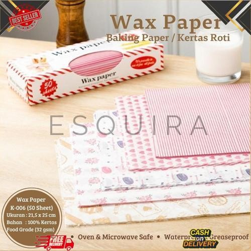 COD Wax Paper 50 Pcs / Korean Bento Cake Baking Paper /K-006